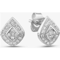 Silver Clear Pave Pearshaped Stud Earrings E610666