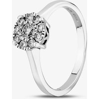 9ct White Gold 0.50ct Diamond Cluster Ring THR2963-50 P
