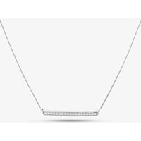 Silver & Cubic Zirconia Bar Necklace 2THB018504
