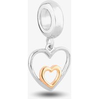 Rosa Lea Double Heart Dangle Charm AM-2THB029706