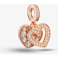 Rosa Lea Double Heart Dangle Charm AM-2THB032006