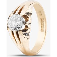 Pre-Owned 18ct Yellow Gold 0.80ct Brilliant Cut Diamond Signet Ring 41341082