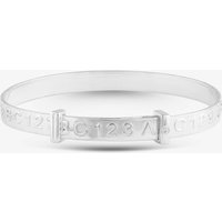 Silver ABC123 Expandable Baby Bangle SBB8