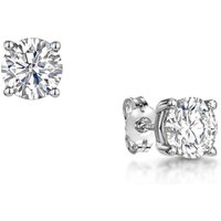 Platinum Lab Grown 2.00ct Spherical Sensible Diamond Earrings