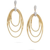 Marco Bicego Marrakech Onde 18ct Yellow Gold 0.10ct Diamond Drop Earrings OG373