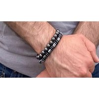 1 or 2 Magnetic Haematite-Color Bracelets – 4 Designs