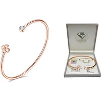 Herbal Diamond Flower Bangle Made with Crystal from Swarovski