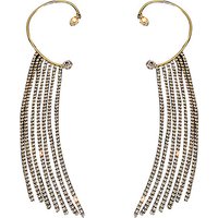 Lengthy Tasselled Jewelled Ear Cuffs – 2 Colors