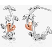 Clogau Vine of Life White Topaz Half Hoop Earrings 3STOL0235