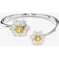 Swarovski Idyllia Rhodium Plated Yellow Flower Open Bangle 5679937
