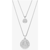 Swarovski Meteora Rhodium Plated Layered Pendant Necklace 5684244