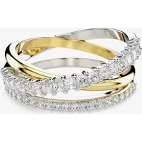 Swarovski Hyperbola Two Colour Mixed Cuts Three Row Ring 5689729