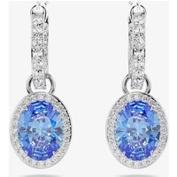 Swarovski Constella Blue Oval Cut Rhodium Plated Earrings 5671817