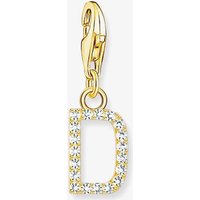 THOMAS SABO Gold Plated Cubic Zirconia Letter D Charm 1967-414-14