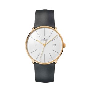 Junghans Meister Fein Computerized Mens Watch 27/7150.00 White Dial Leather-based Strap