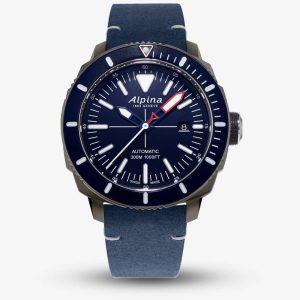 Alpina Mens Seastrong Diver 300 Navy Dial Watch AL-525LNN4TV6