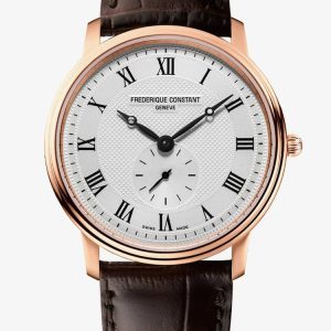 Frederique Constant Mens Slimline Rose Gold Plated Watch FC-235M4S4