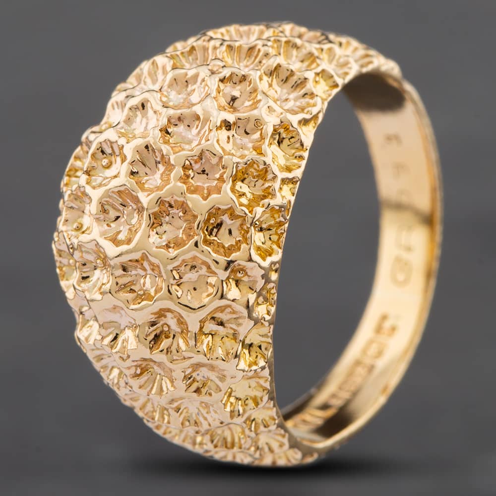 Pre-Owned 9ct Yellow Gold Basket Dress Ring 41101627
