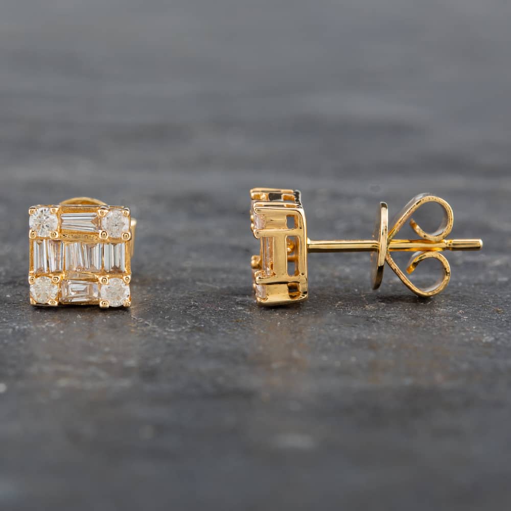 Pre-Owned 14ct Yellow Gold 0.55ct Diamond Stud Earrings 4317177
