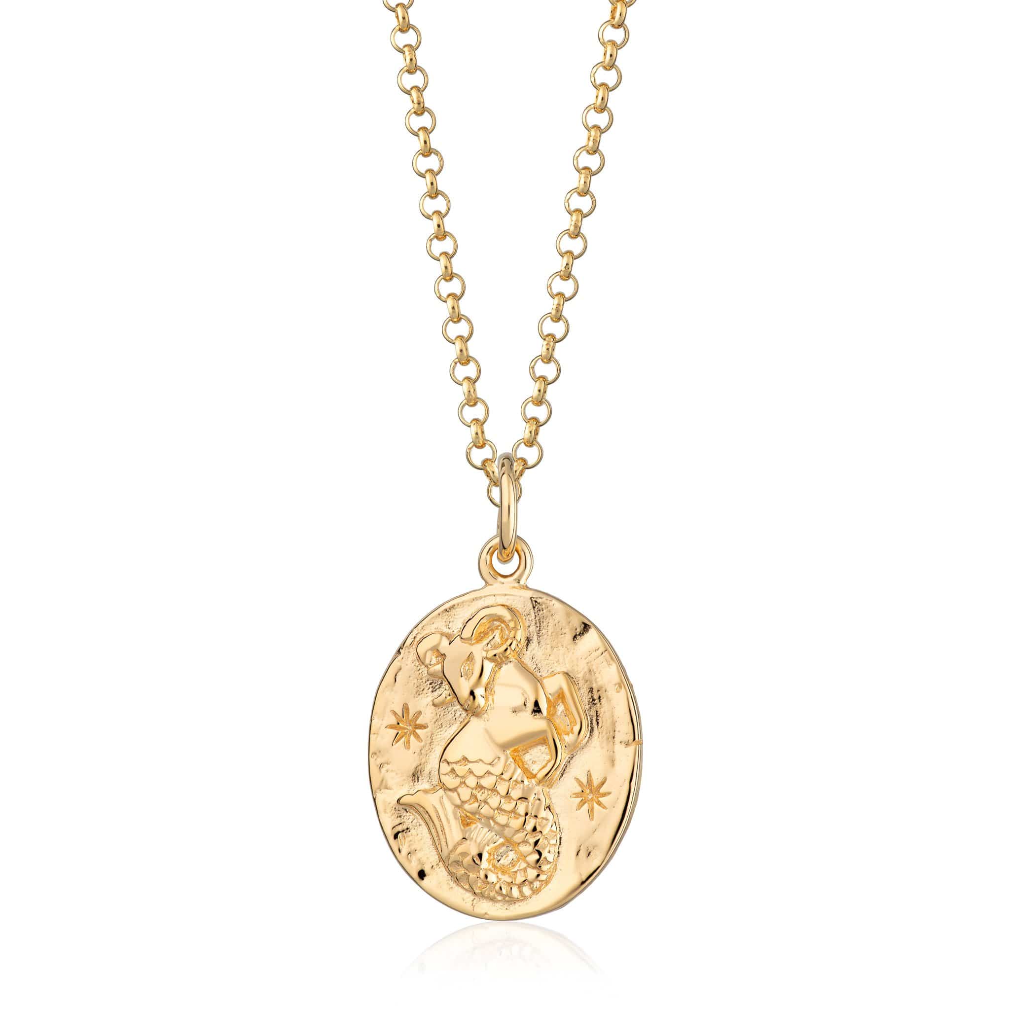 Gold Plated Capricorn Zodiac Necklace
