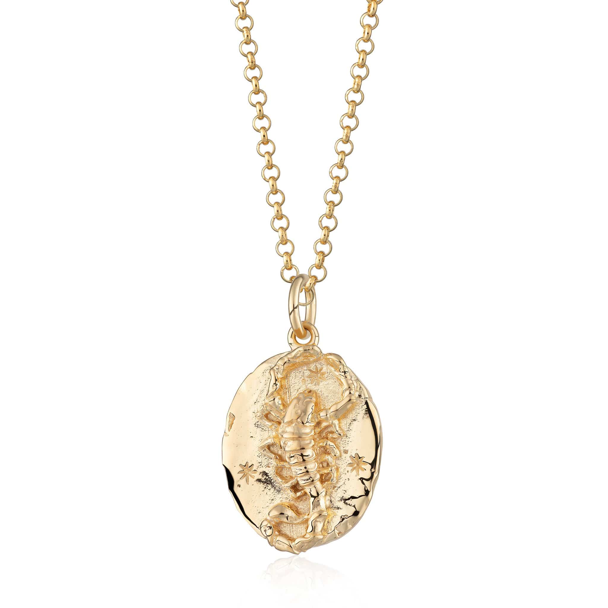 Gold Plated Scorpio Zodiac Necklace