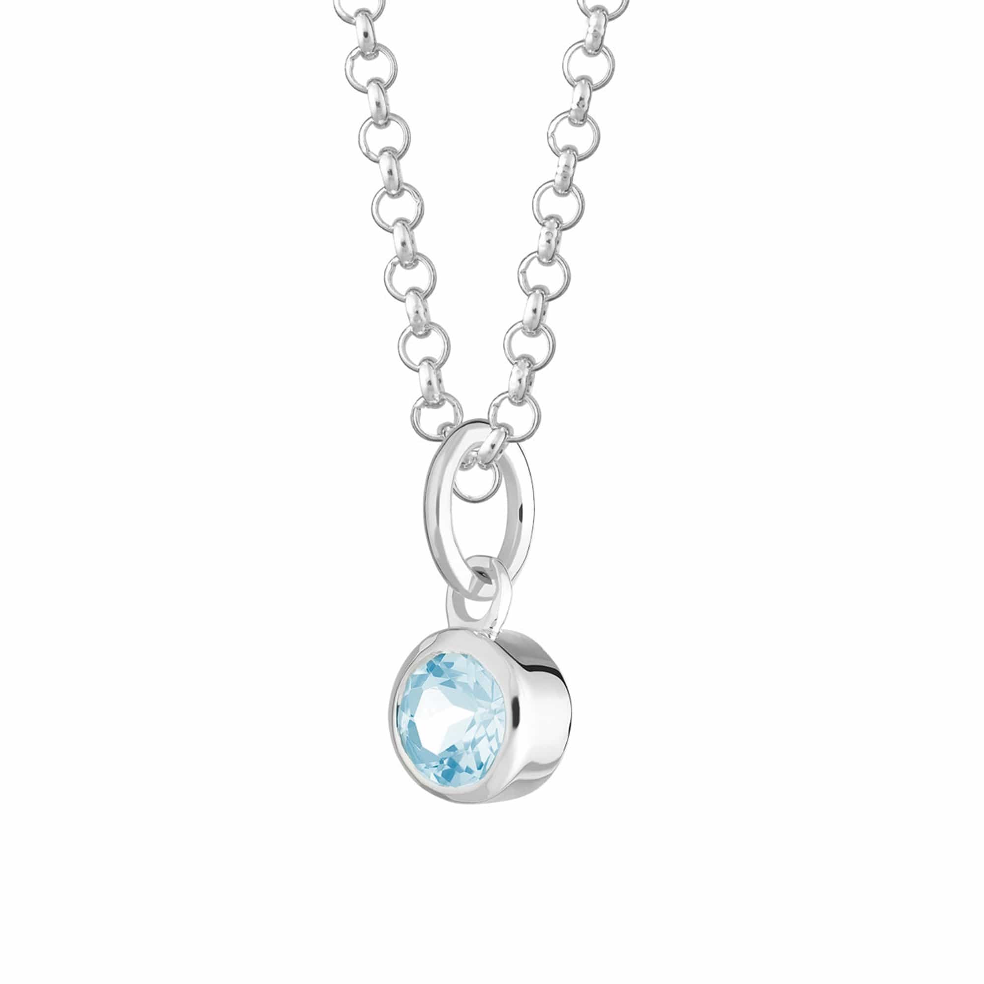 March Birthstone Necklace (Aquamarine)