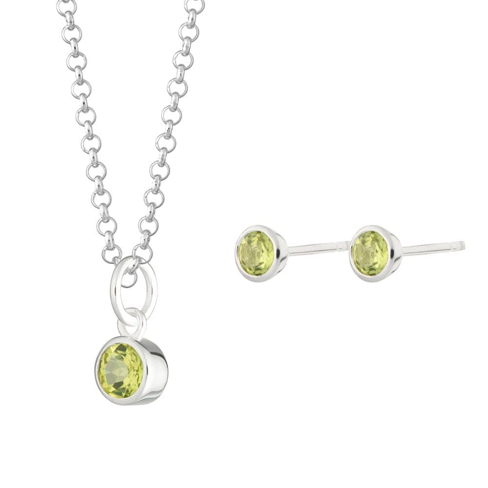 August Birthstone Jewelry Set (Peridot)