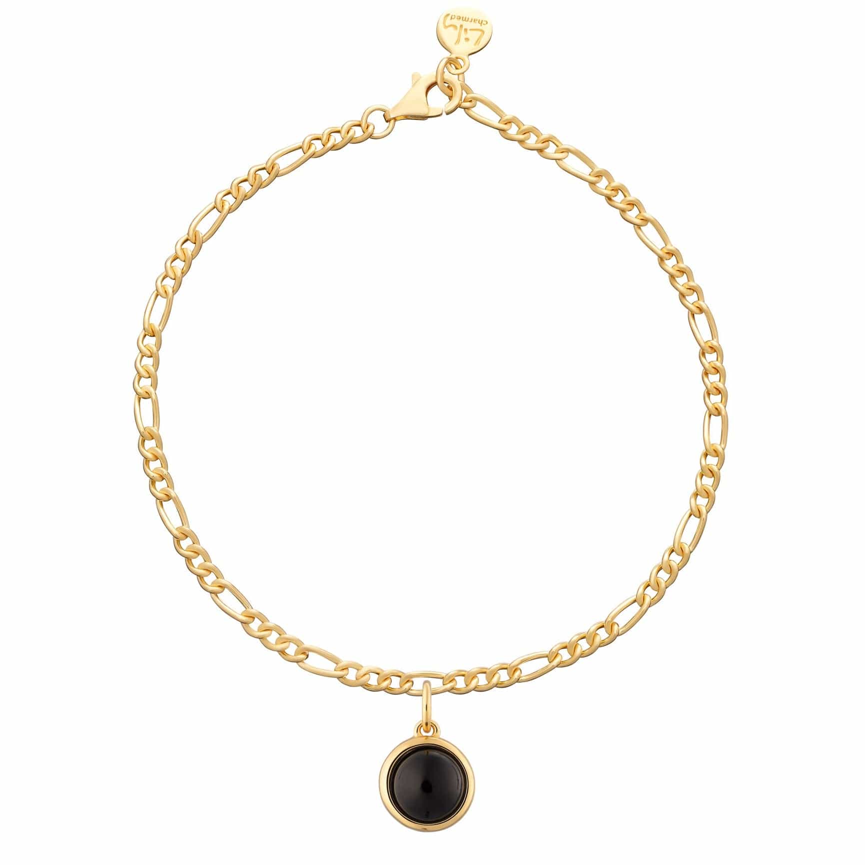 Gold Plated Therapeutic Stone Figaro Allure Bracelet