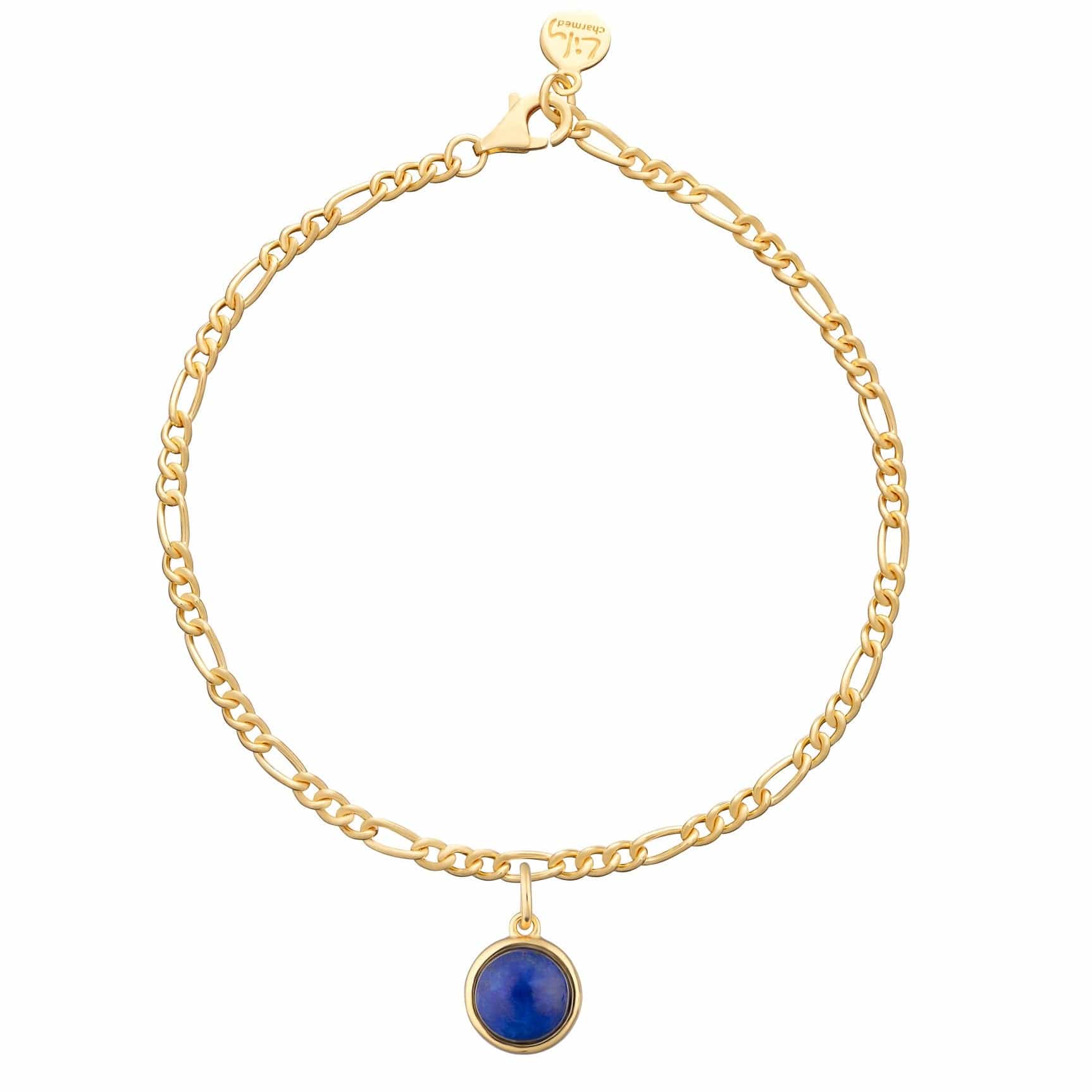 Gold Plated Therapeutic Stone Figaro Appeal Bracelet