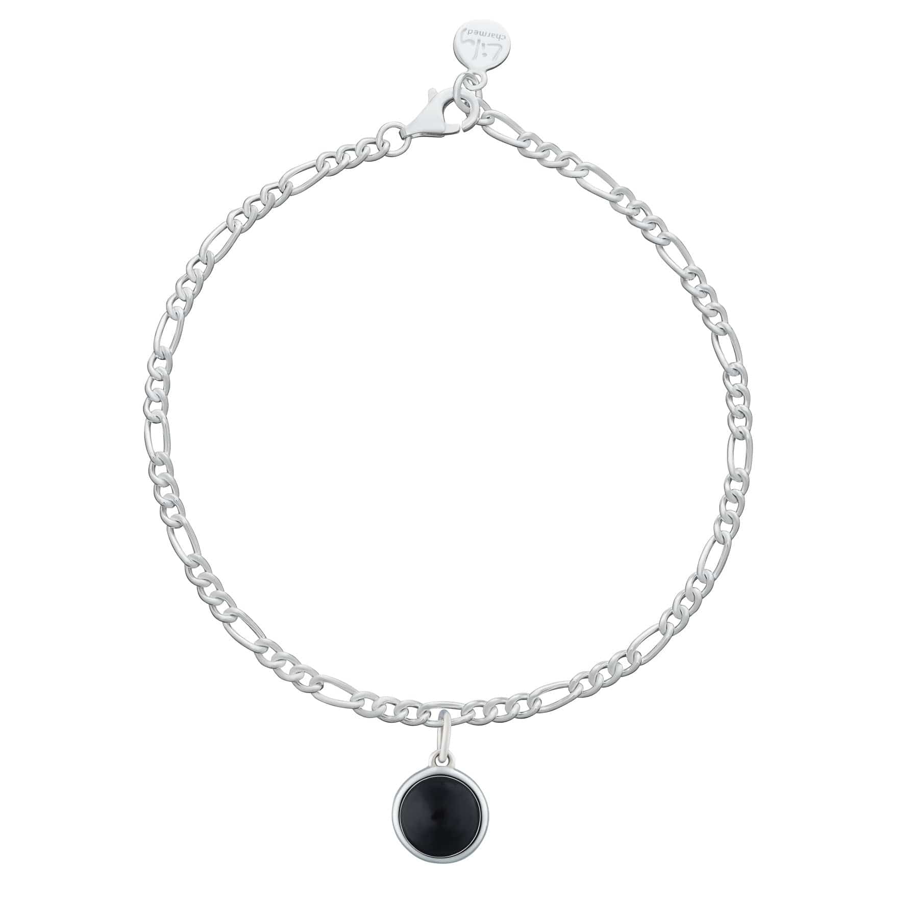 Silver Therapeutic Stone Figaro Appeal Bracelet