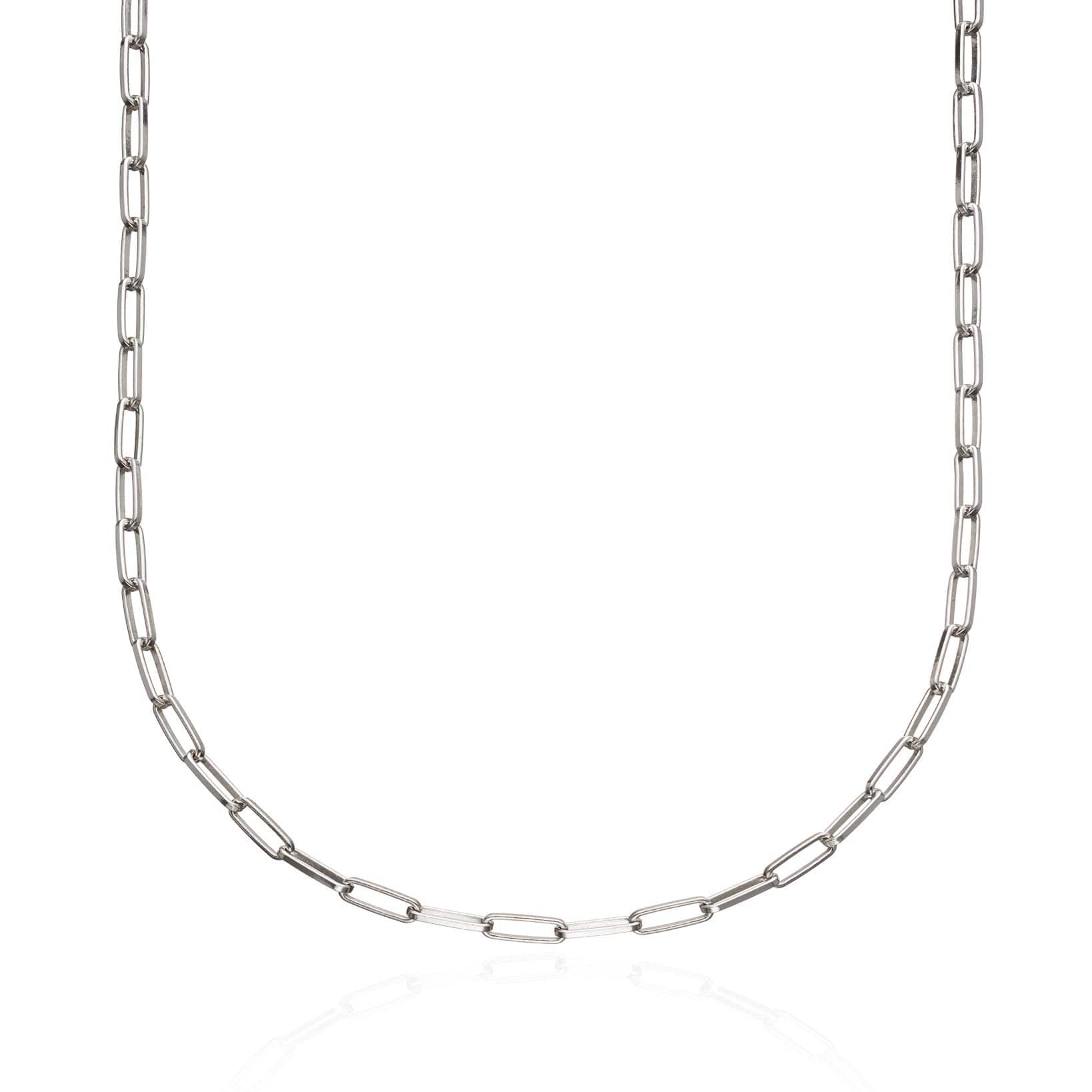 Silver Field Hyperlink Chain Necklace