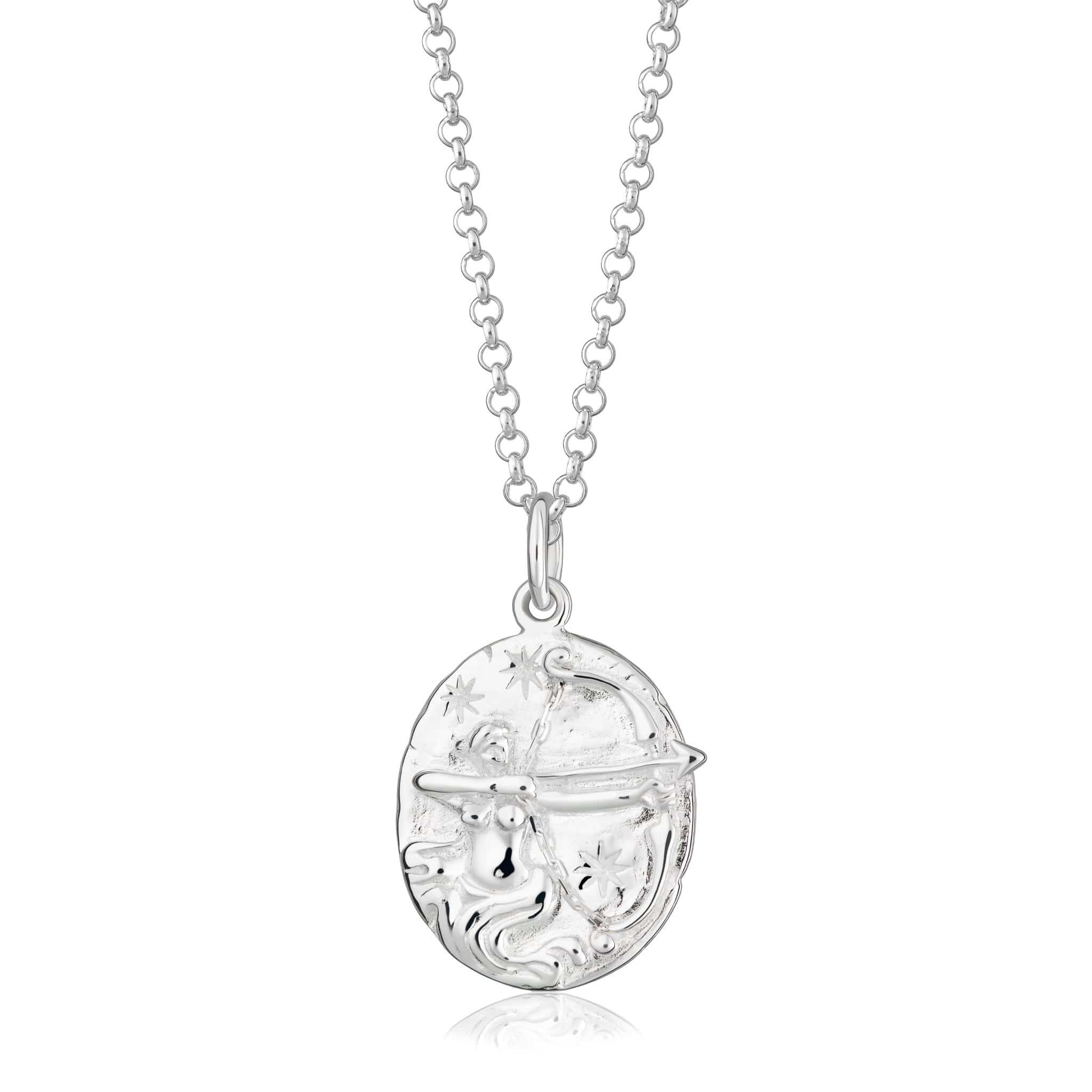 Silver Sagittarius Zodiac Necklace