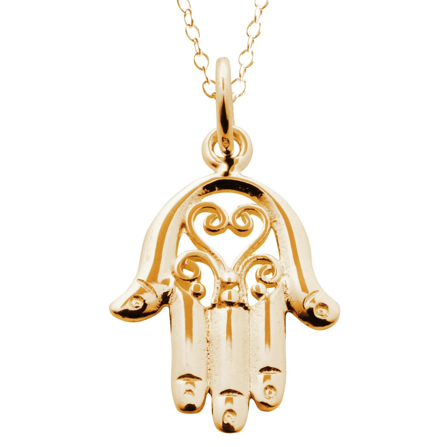 Gold Plated Fatima Hand Necklace