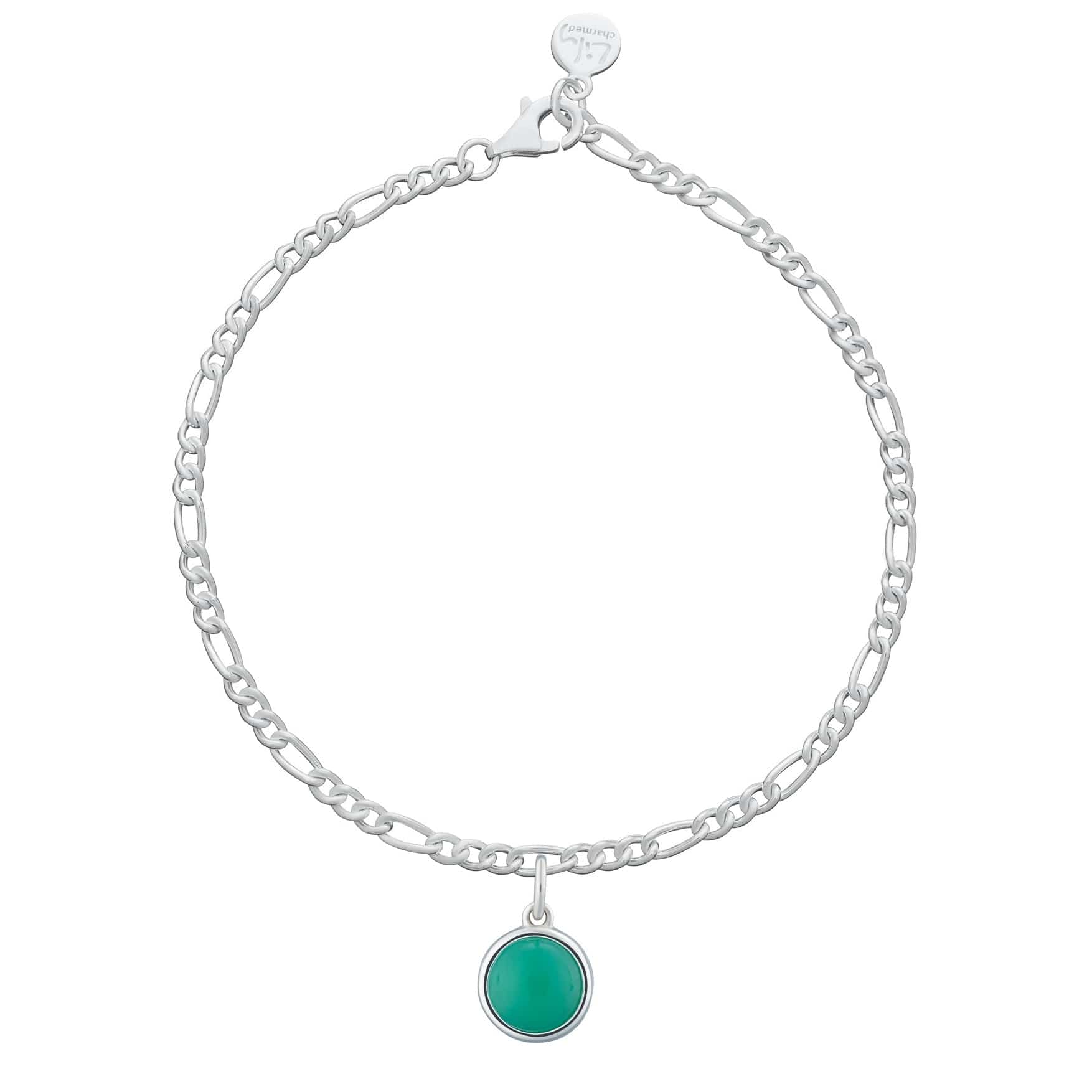 Silver Therapeutic Stone Figaro Allure Bracelet