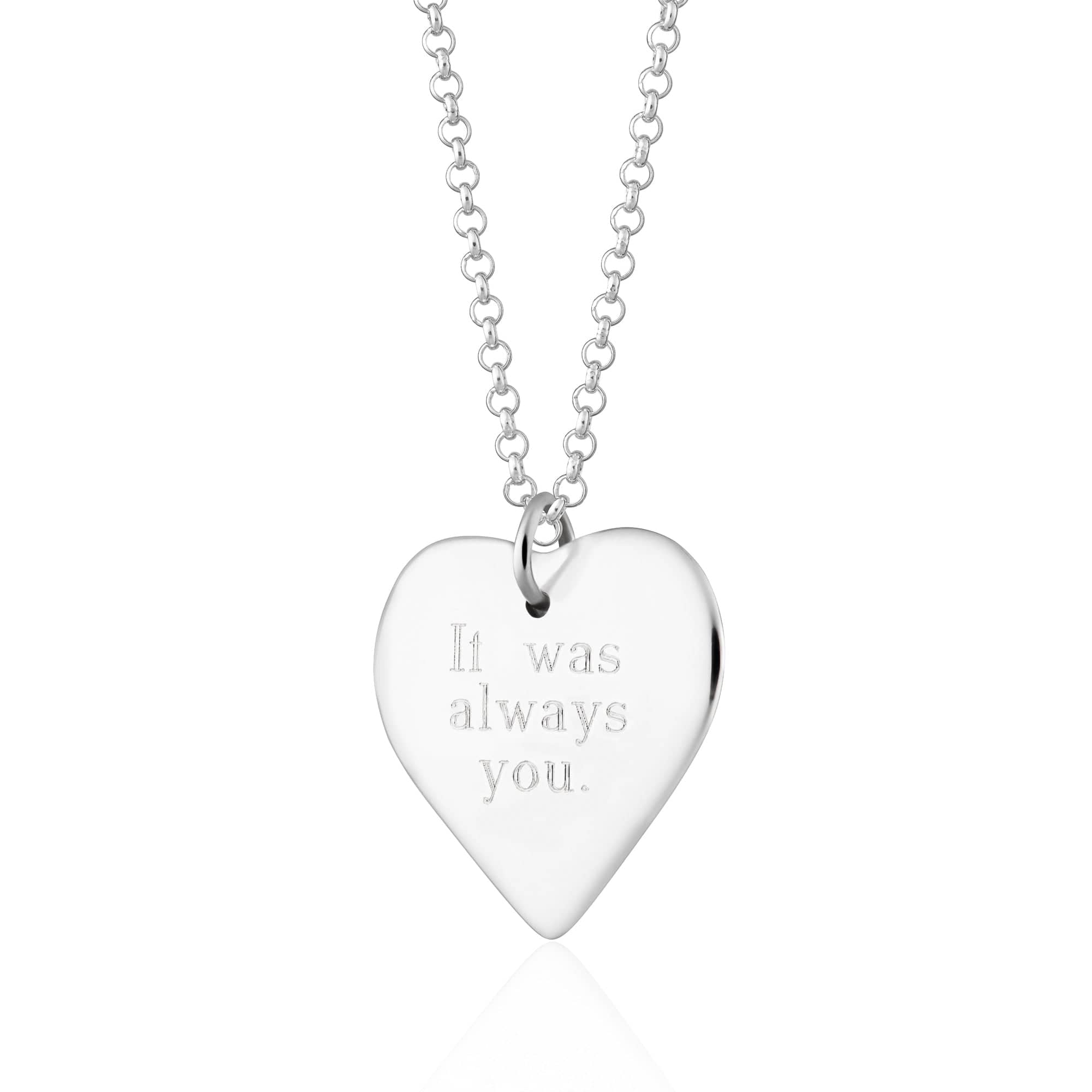 Engraved Silver Middle Necklace (Massive)