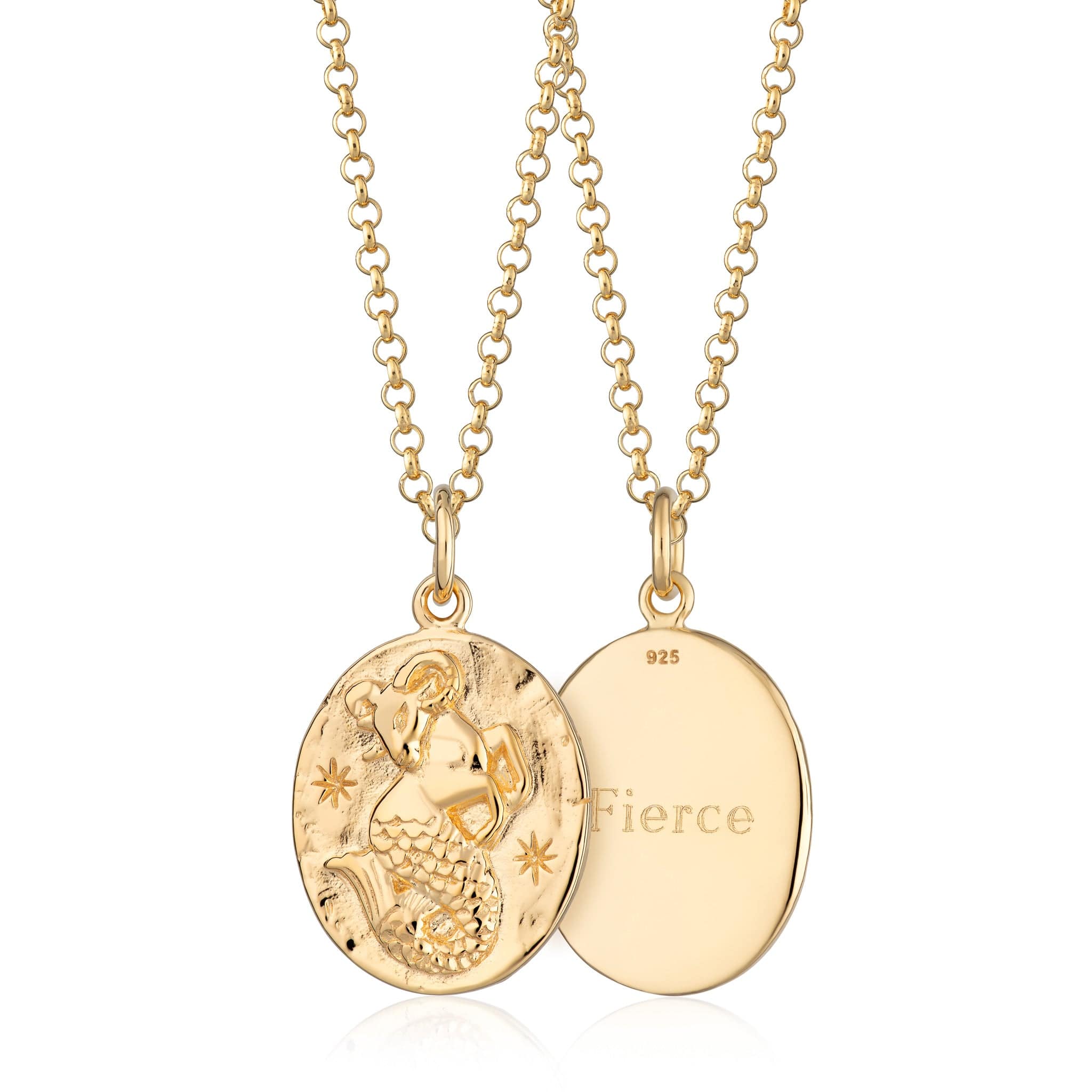 Gold Plated Capricorn Zodiac Necklace