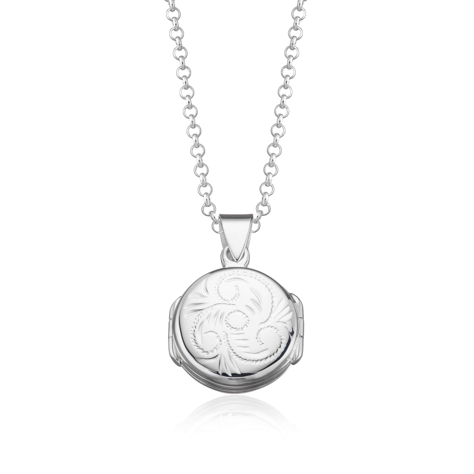 Silver Folding 4 Photograph Locket Necklace