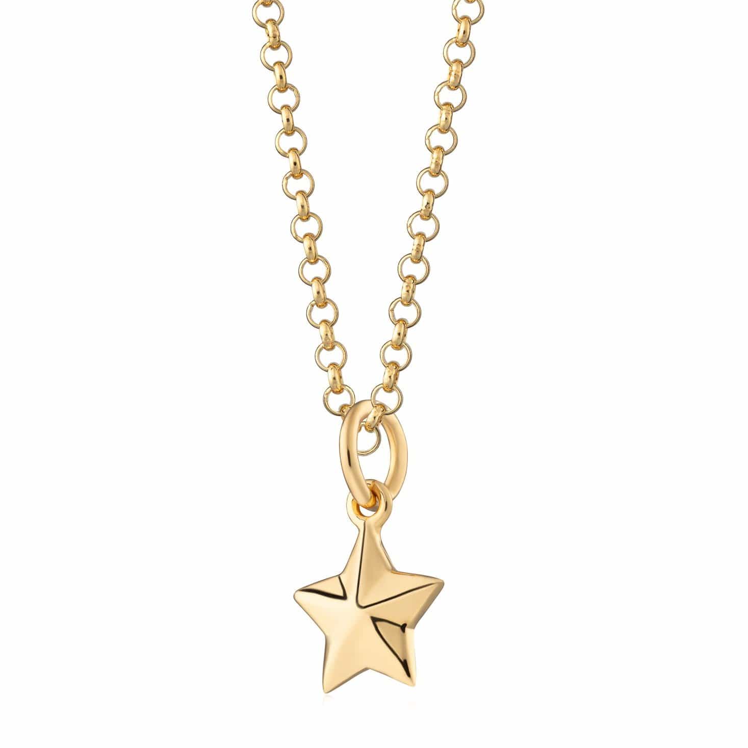 Gold Plated Faceted Megastar Necklace