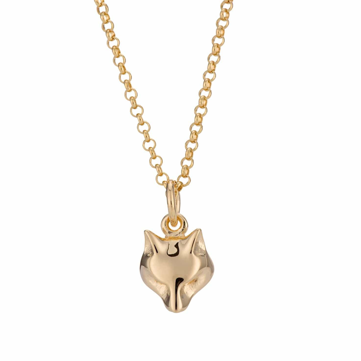 Gold Plated Fox Necklace