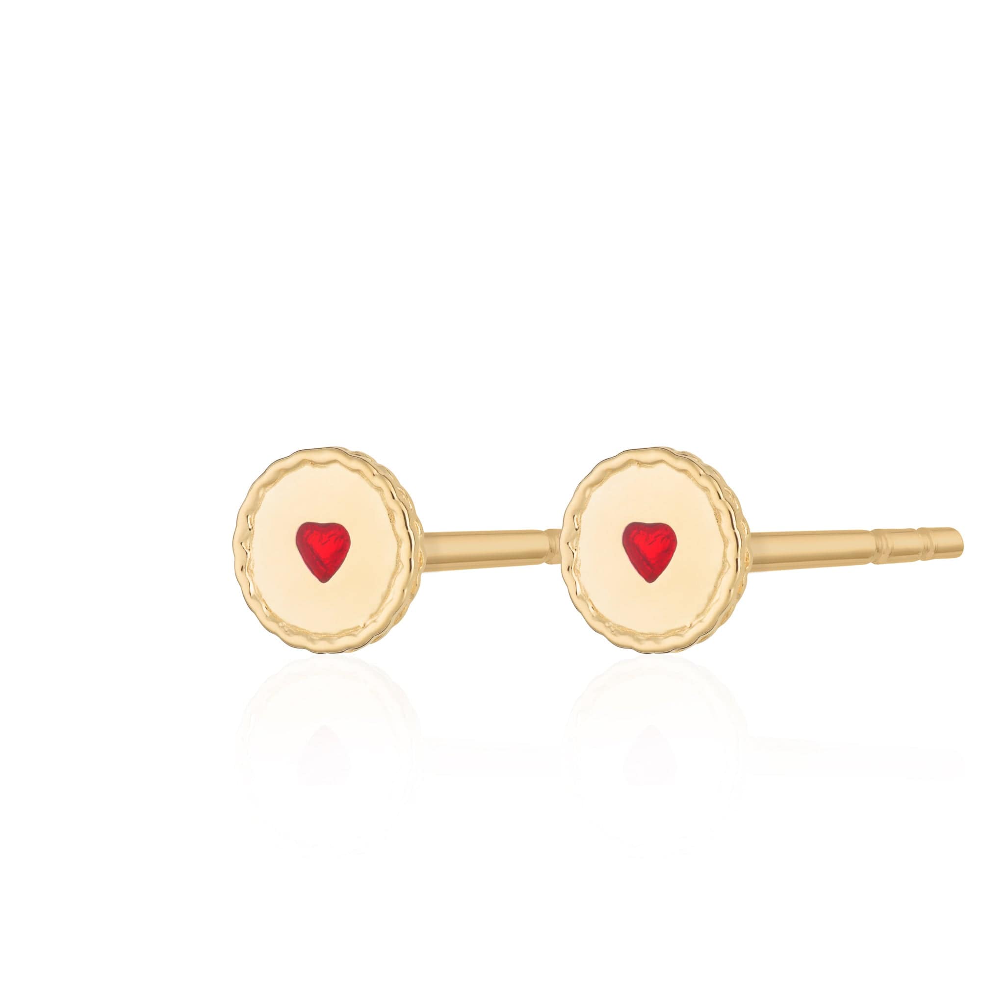 Gold Plated Jammie Dodger Stud Earrings