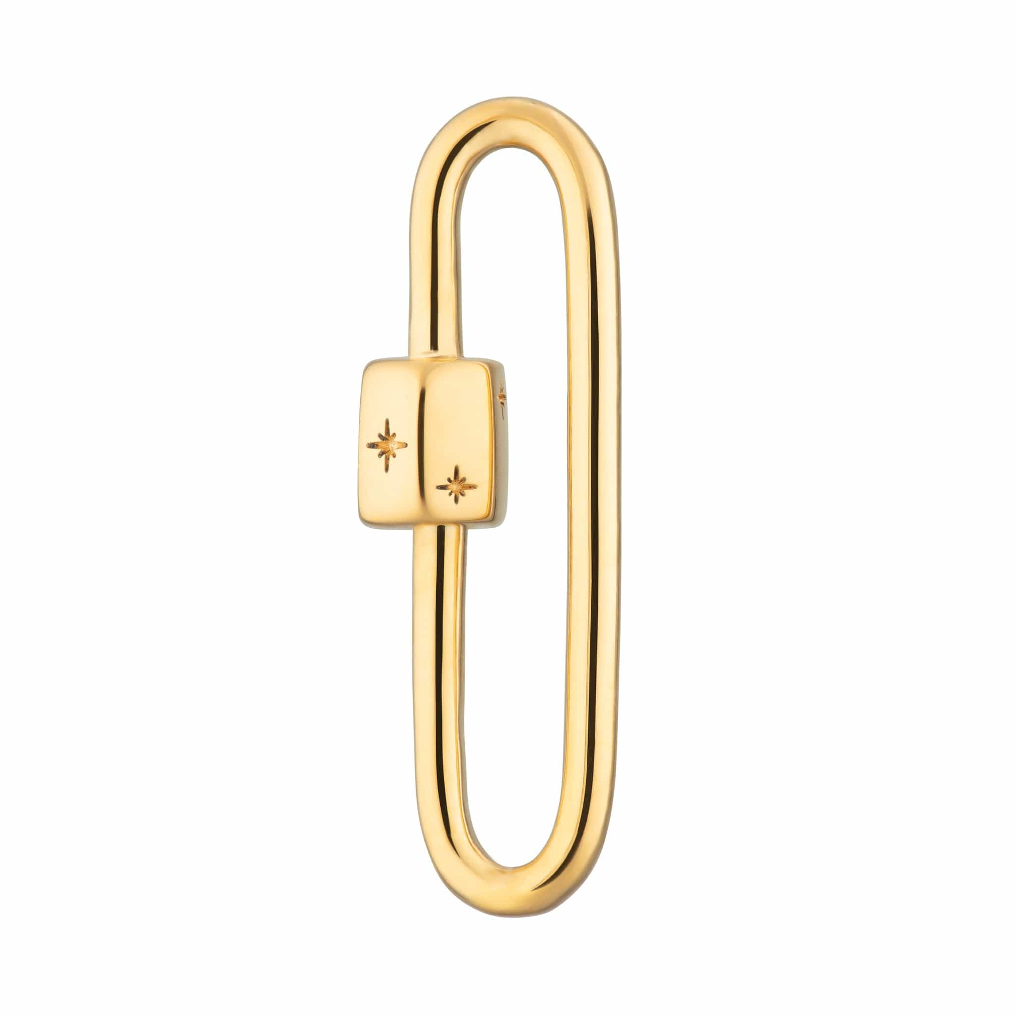 Gold Plated Lengthy Hyperlink Carabiner Attraction Lock