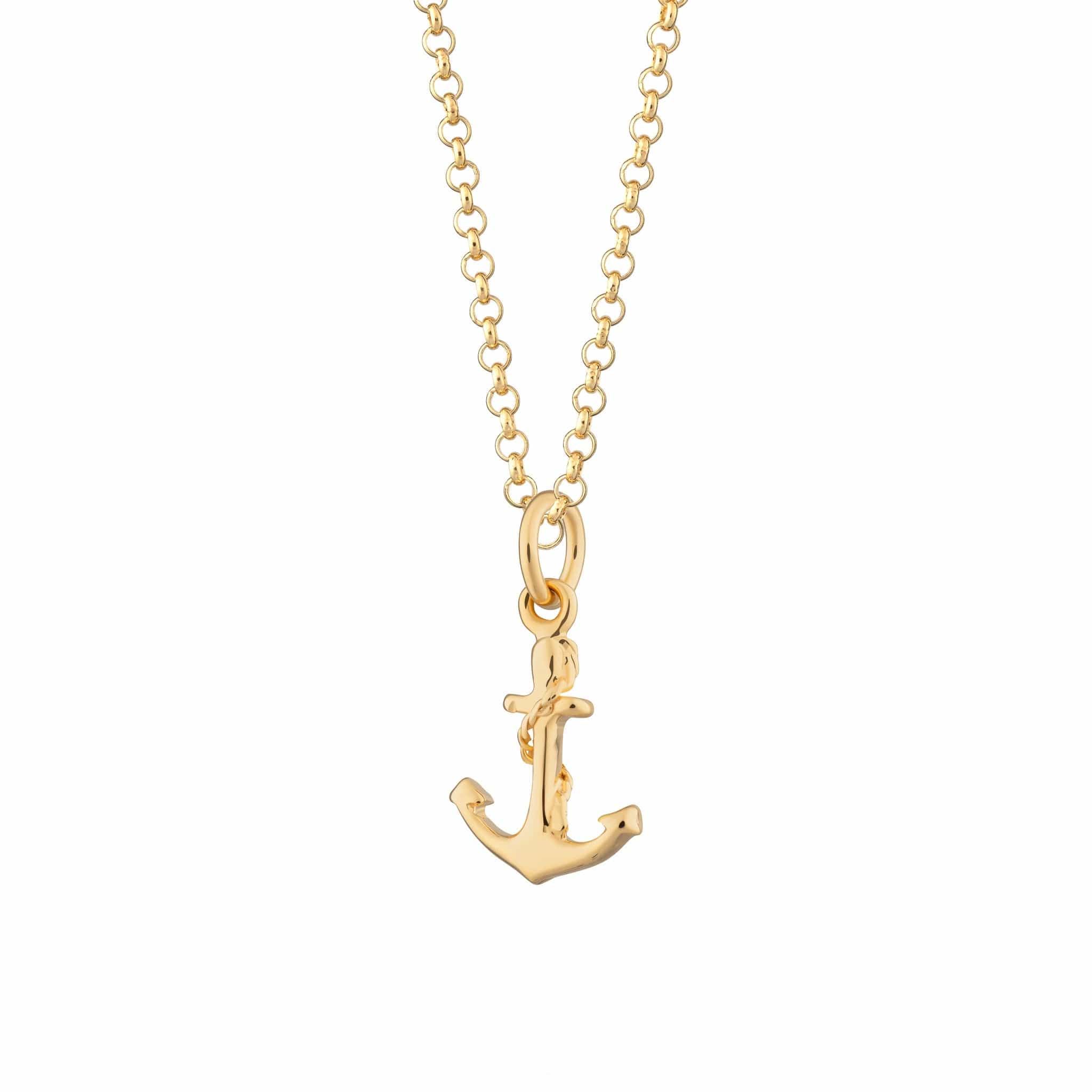 Gold Plated Anchor Necklace