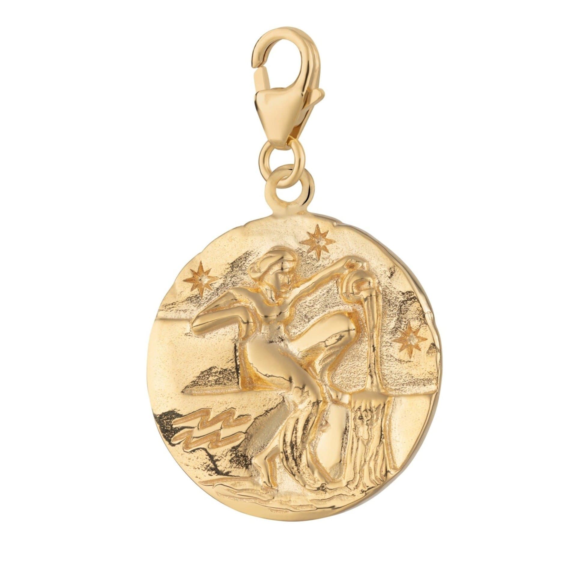 Gold Plated Aquarius Zodiac Appeal