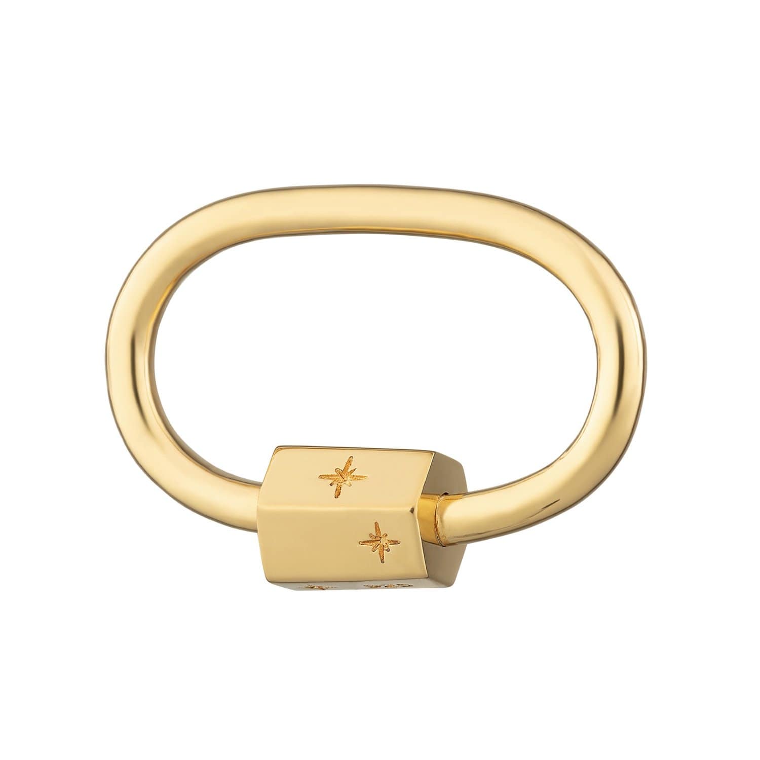 Gold Plated Oval Carabiner Allure Lock