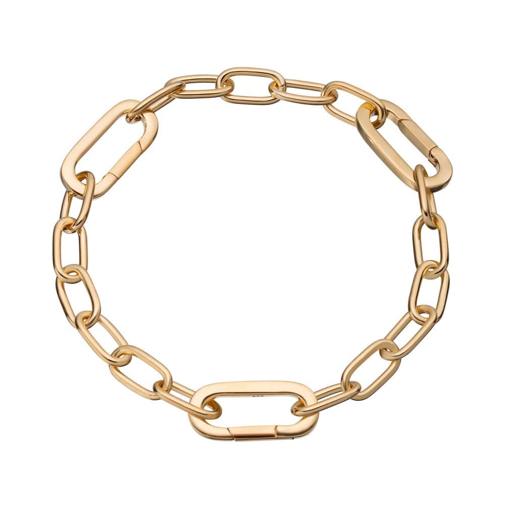 Gold Plated Triple Hyperlink Appeal Collector Bracelet