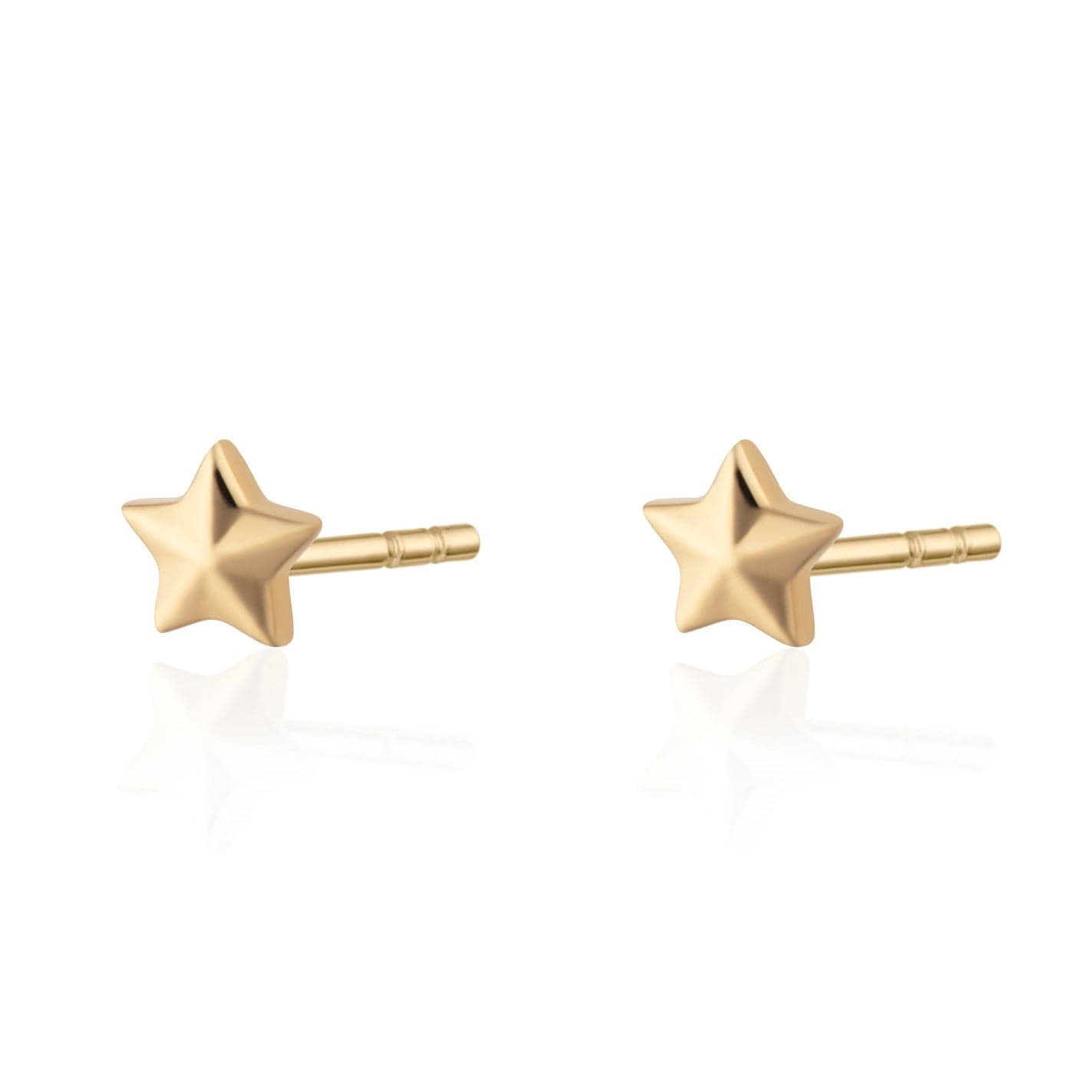 Gold Plated Faceted Big name Stud Earrings