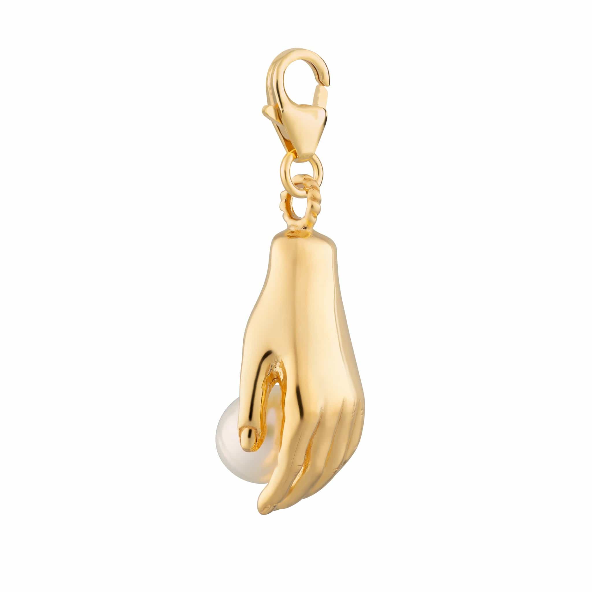 Gold Plated Hand and Pearl Allure