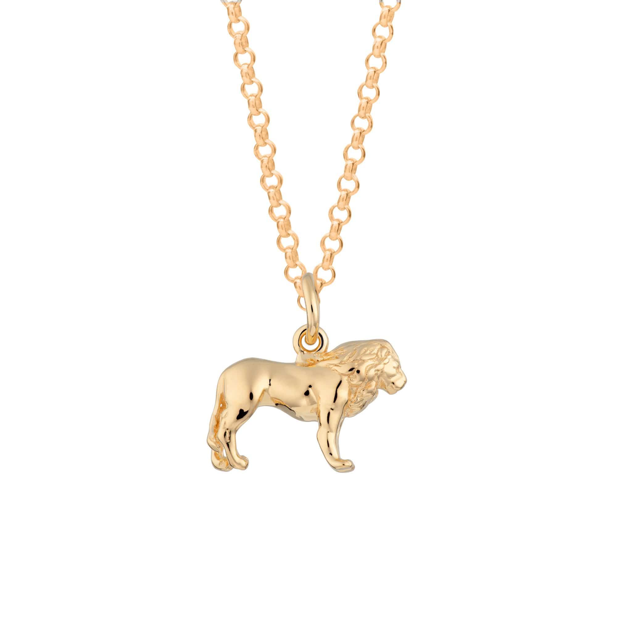 Gold Plated Lion Necklace