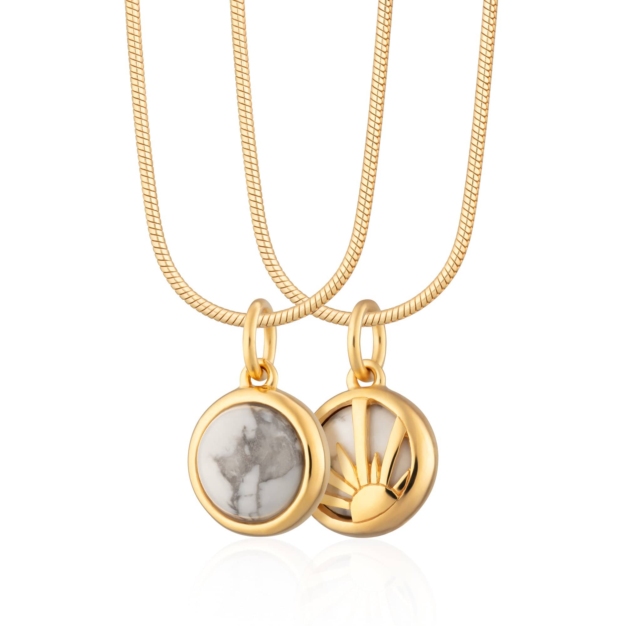 Gold Plated Therapeutic Stone Necklace