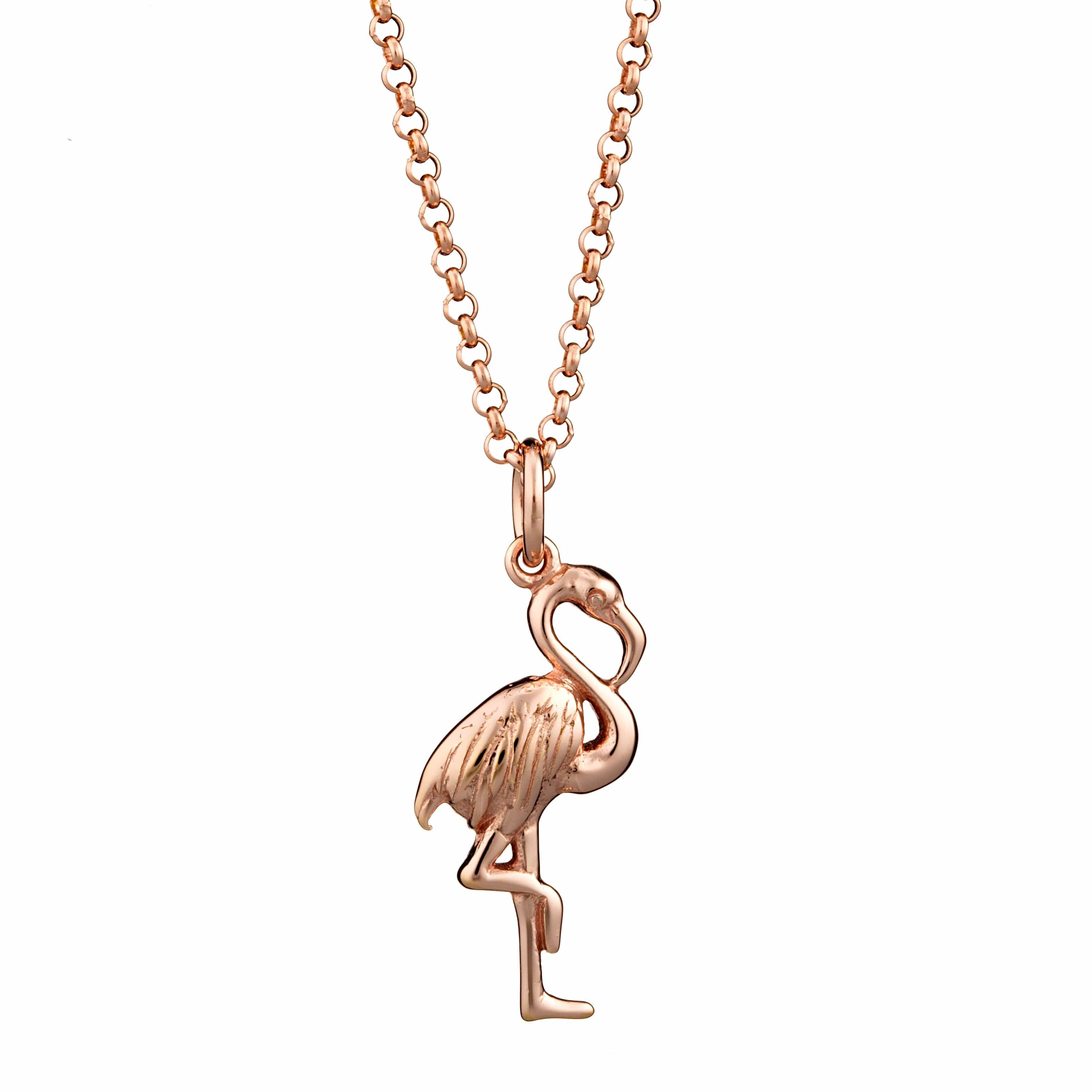 Rose Gold Plated Flamingo Necklace